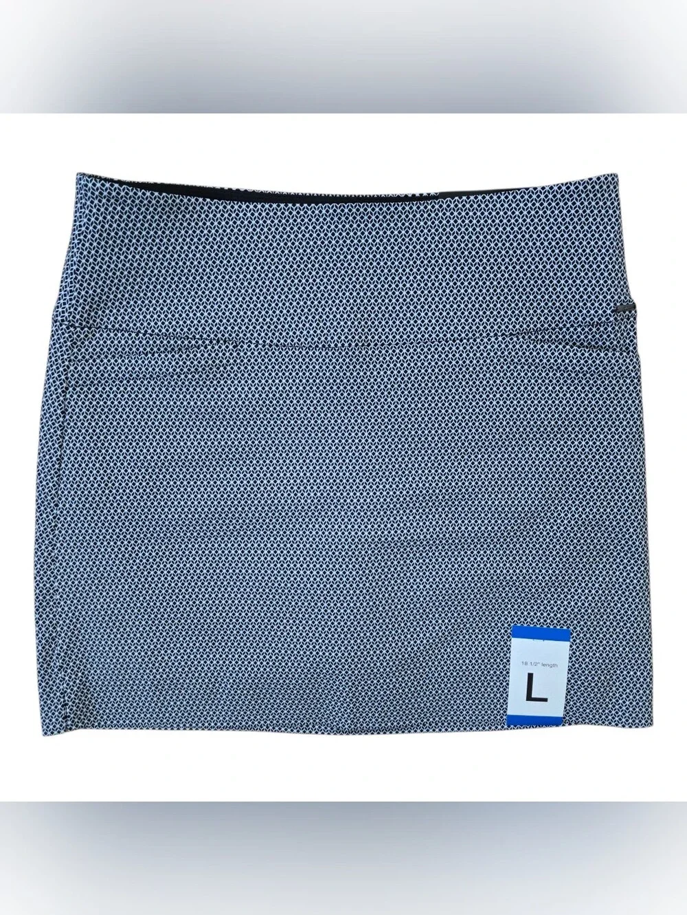 S.C. & Co. 360 Tummy Control Skirt Womens Size L Gray Geometric 1280311
